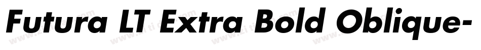 Futura LT Extra Bold Oblique字体转换